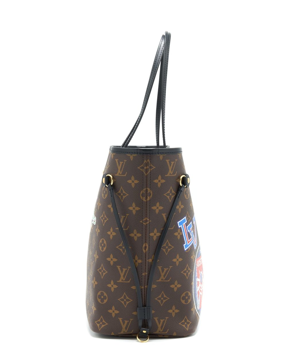 AAA Replica Louis Vuitton LV NEVERFULL MM MY LV WORLD TOUR MONOGRAM CANVAS/ BLACK