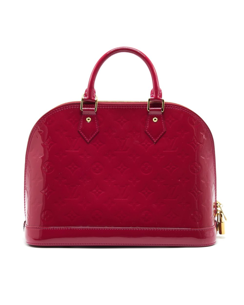 AAA Replica Louis Vuitton LV ALMA PM PATENT LEATHER INDIAN ROSE