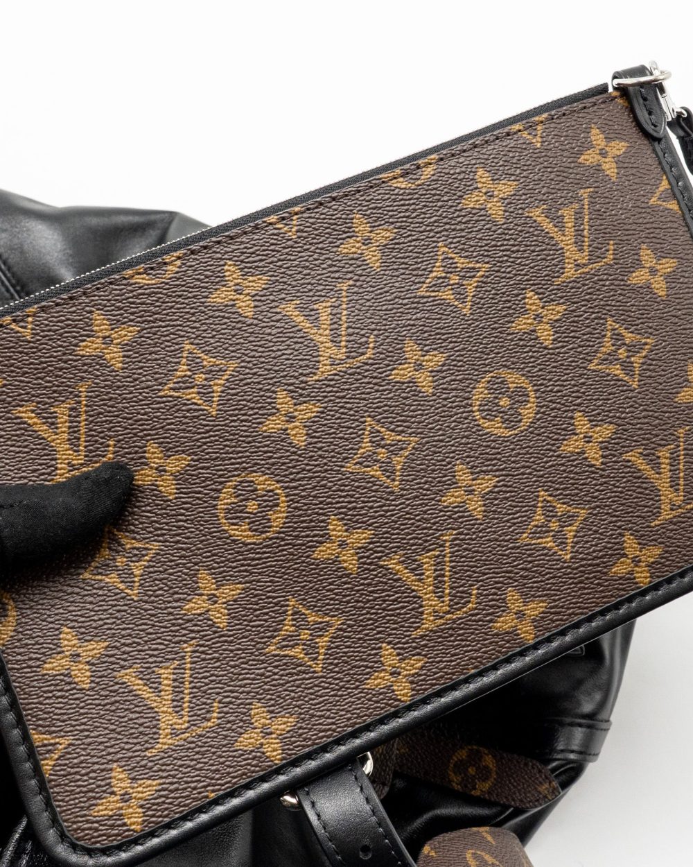 AAA Replica Louis Vuitton LV CARRYALL VIBE MM LAMBSKIN/MONOGRAM CANVAS BLACK SHW