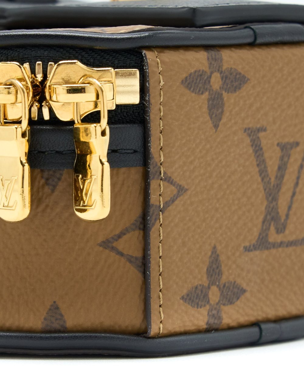 AAA Replica Louis Vuitton LV MINI BOITE CHAPEAU MONOGRAM REVERSE CANVAS BLACK GHW