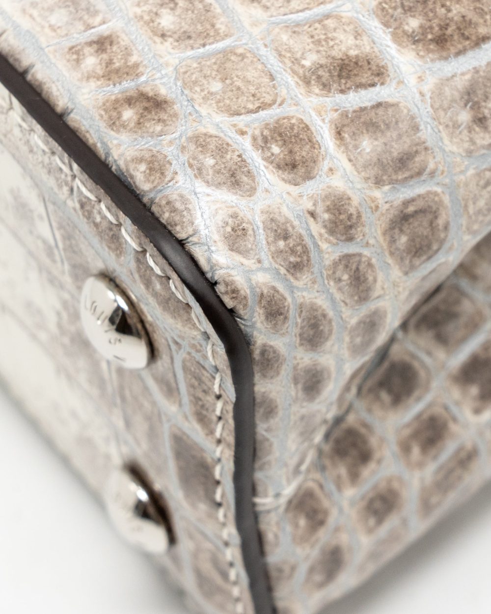 AAA Replica Louis Vuitton LV CAPUCINES MINI HIMALAYAN CROCODILE WHITE SHW