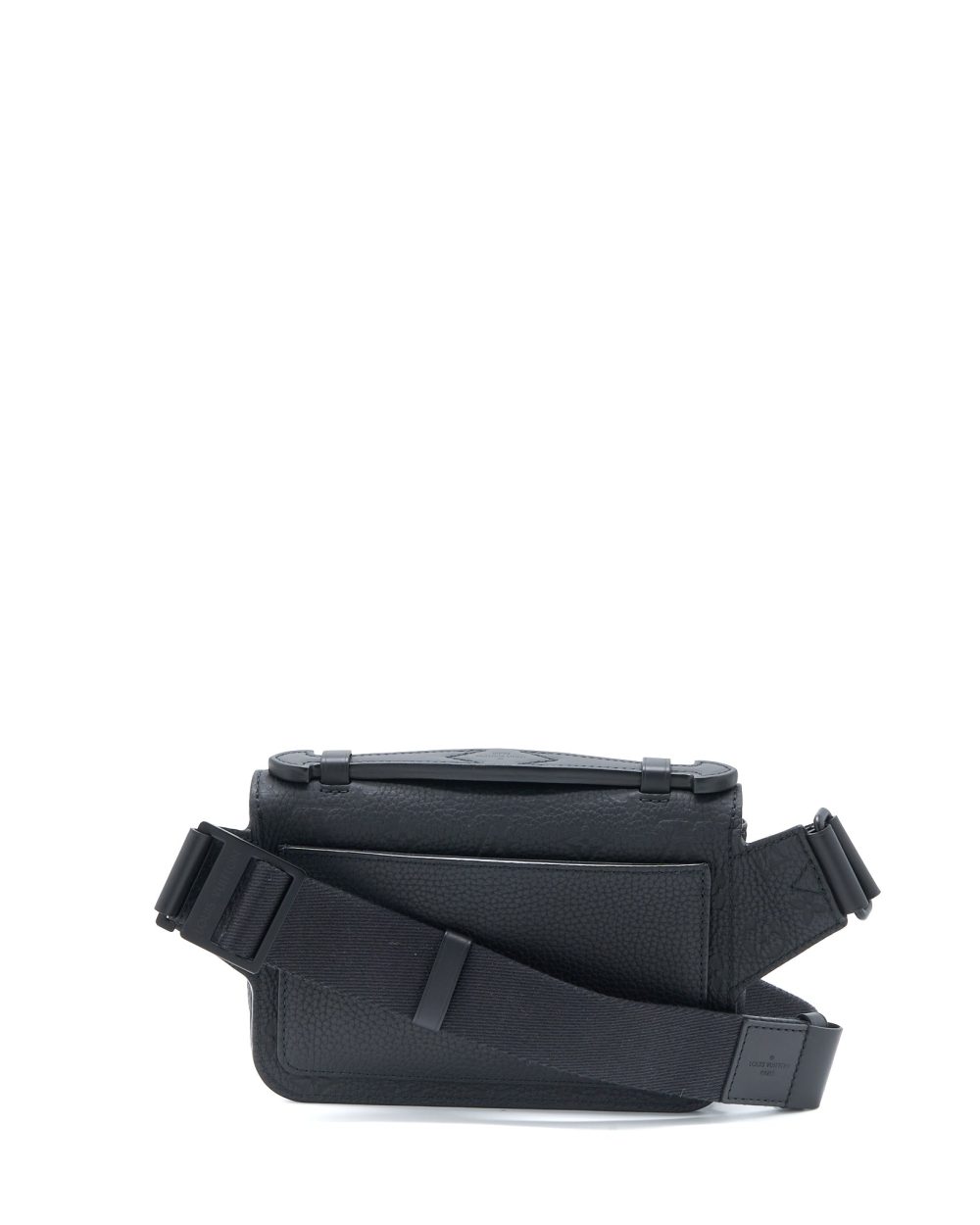 AAA Replica Louis Vuitton LV S LOCK SLINGBAG MONOGRAM-EMBOSSED TAURILLON BLACK BLACK HARDWARE (NEW VERSION)