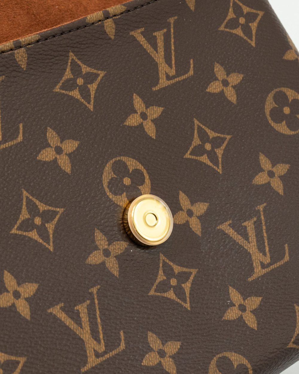 AAA Replica Louis Vuitton LV LOCK BB MONOGRAM CANVAS BROWN GHW