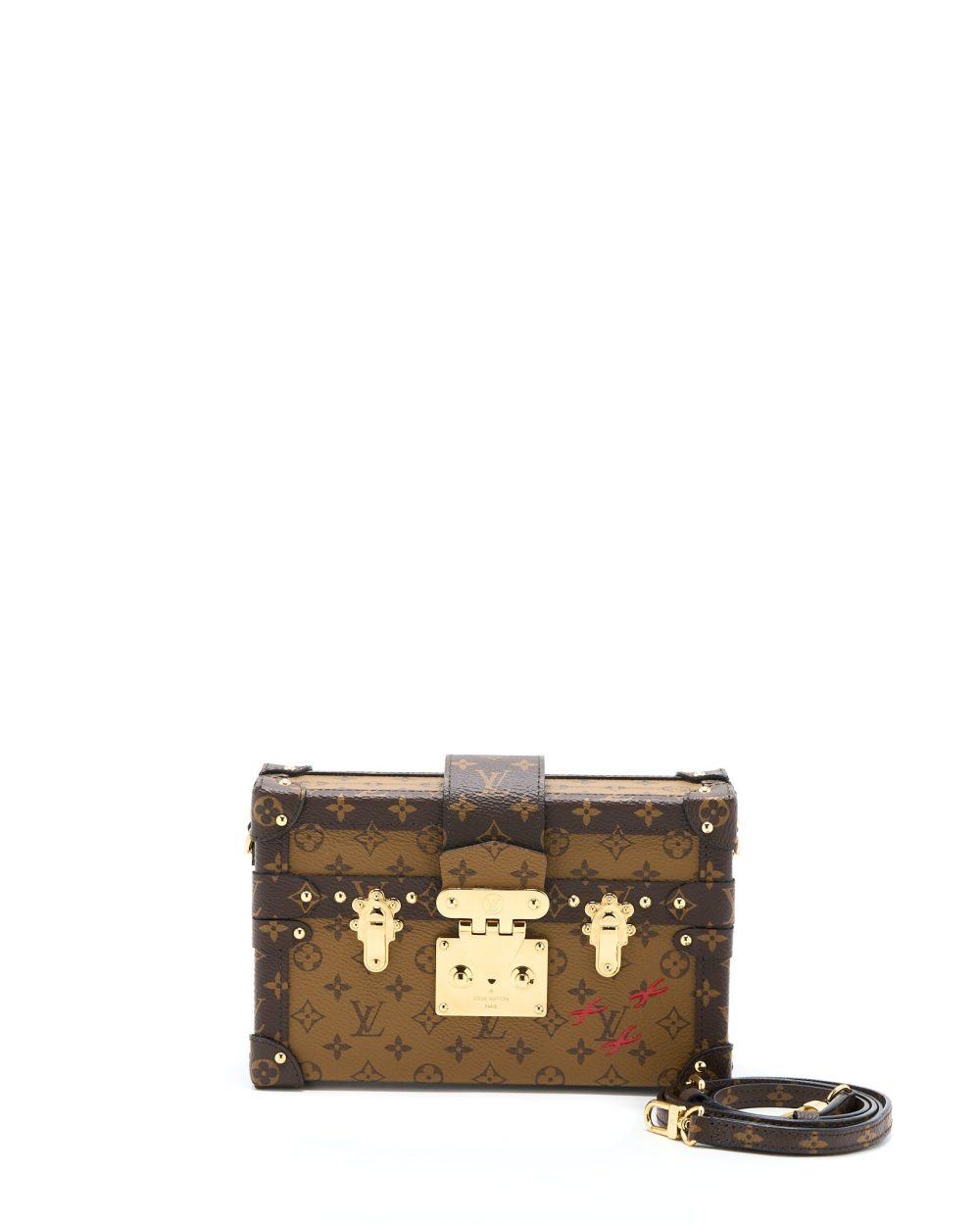 AAA Replica Louis Vuitton LV PETITE MALLE MONAGRAM REVERSE CANVAS GHW