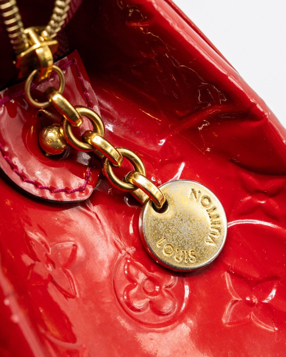 AAA Replica Louis Vuitton LV VERNIS BREA MM BAG MONOGRAM PATENT ROSE INDIAN GHW