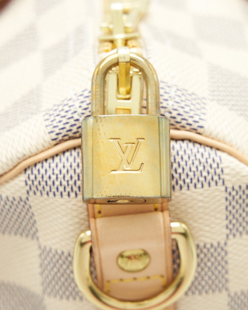 AAA Replica Louis Vuitton LV SPEEDY 30 WITH STRAP DAMIER AZUR CANVAS