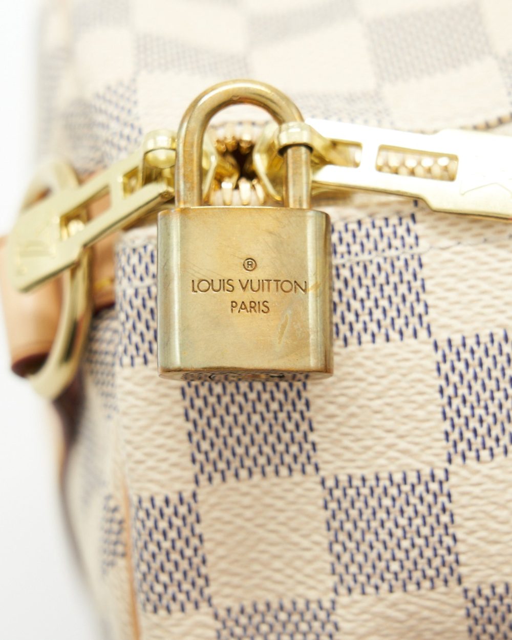 AAA Replica Louis Vuitton LV SPEEDY 30 WITH STRAP DAMIER AZUR CANVAS