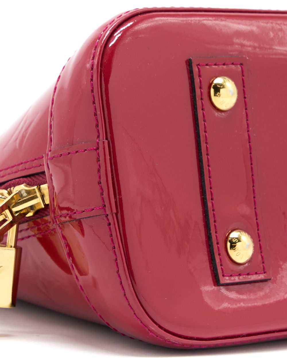 AAA Replica Louis Vuitton LV ALMA BB VERNIS ROSE INDIAN GHW