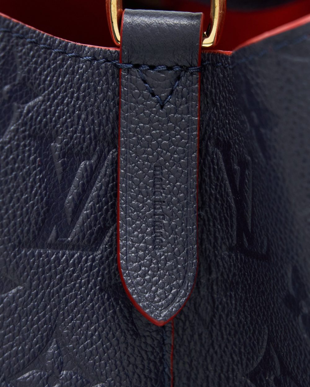 AAA Replica Louis Vuitton LV NEONOE MONOGRAM EMPREINTE MARINE ROUGE GHW
