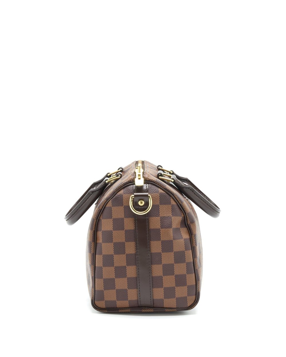AAA Replica Louis Vuitton LV SPEEDY 25 DAMIER EBENE WITH STRAP