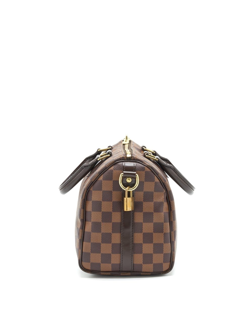 AAA Replica Louis Vuitton LV SPEEDY 25 DAMIER EBENE WITH STRAP