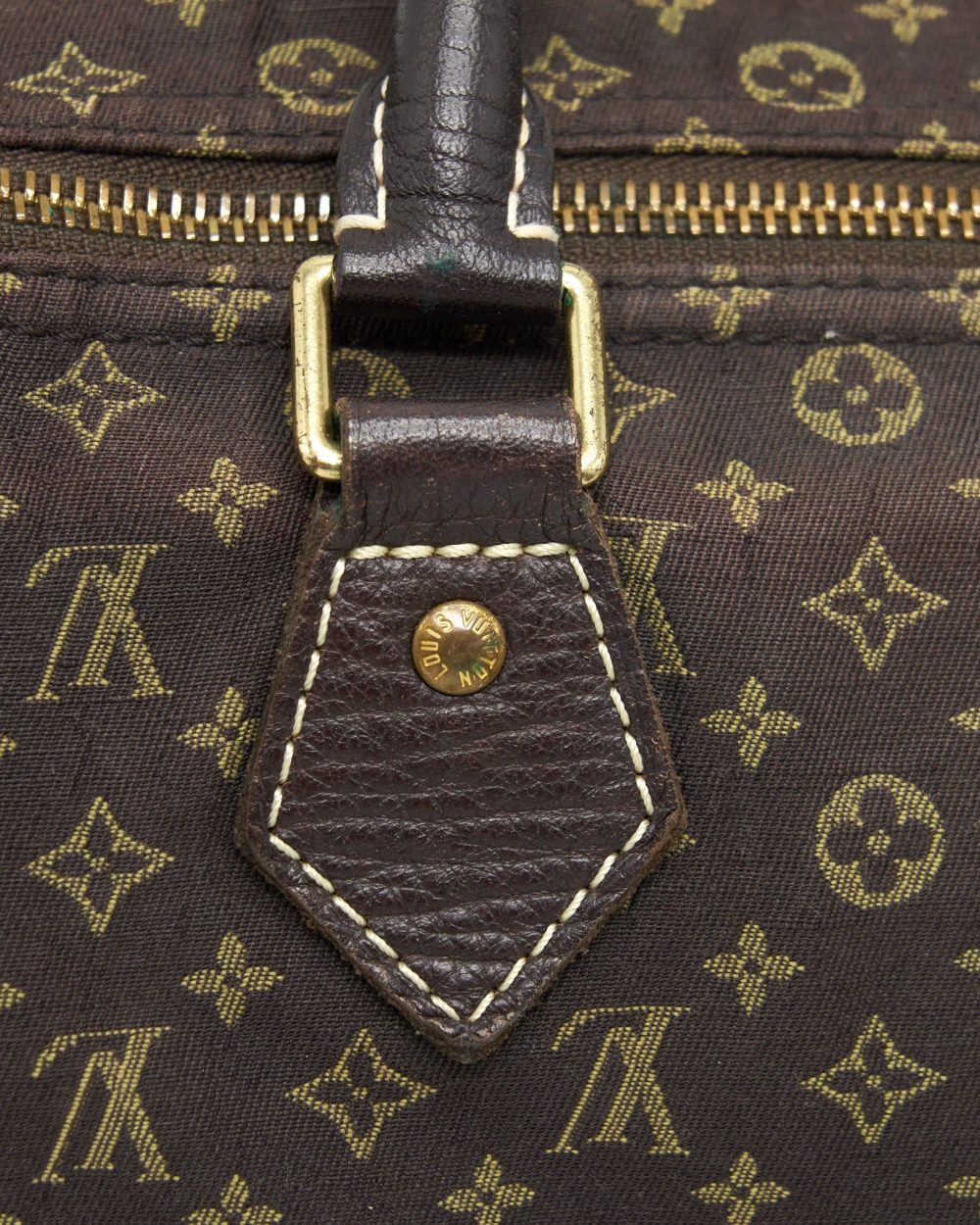 AAA Replica Louis Vuitton LV SPEEDY 30 MIN LIN MONOGRAM MINI BROWN GHW