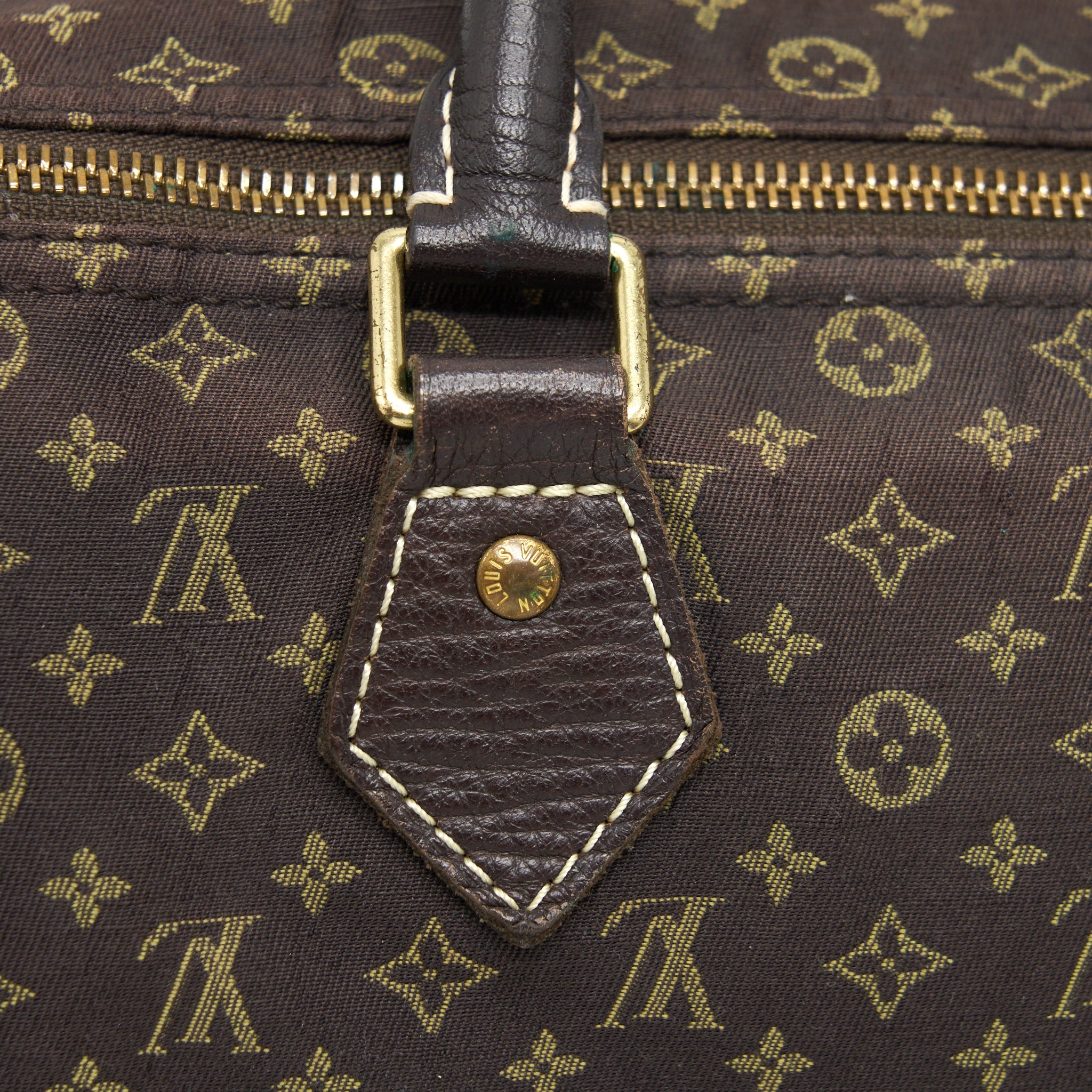 AAA Replica Louis Vuitton LV SPEEDY 30 MIN LIN MONOGRAM MINI BROWN GHW