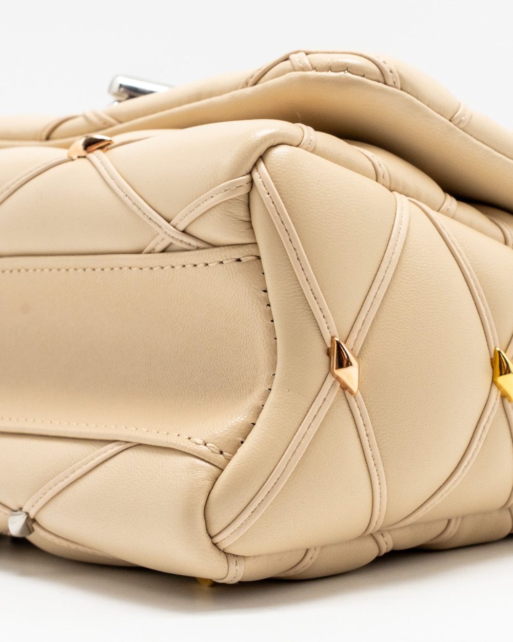 AAA Replica Louis Vuitton LV GO-14 MM LAMBSKIN BEIGE MULTICOLOUR HARDWARE