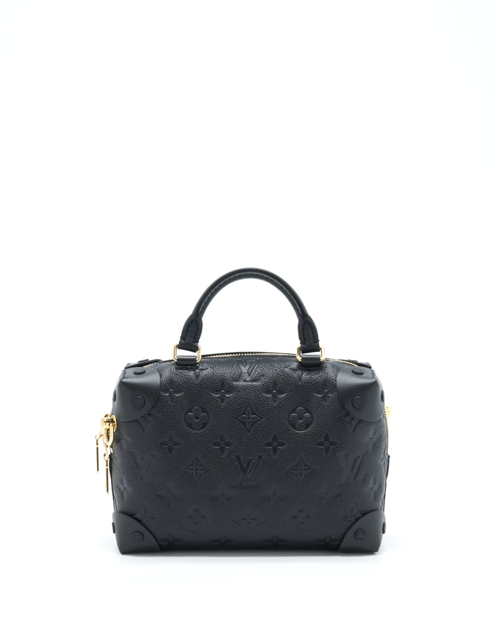AAA Replica Louis Vuitton LV PETITE MALLE SOUPLE MONOGRAM EMPREINTE BLACK GHW