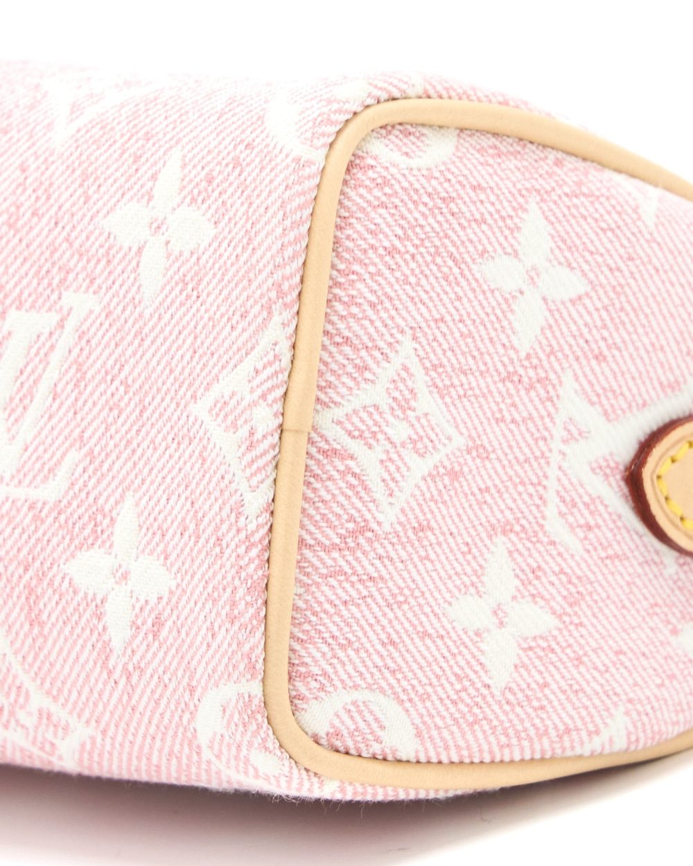 AAA Replica Louis Vuitton LV NANO SPEEDY DENIM MONOGRAM PINK GHW