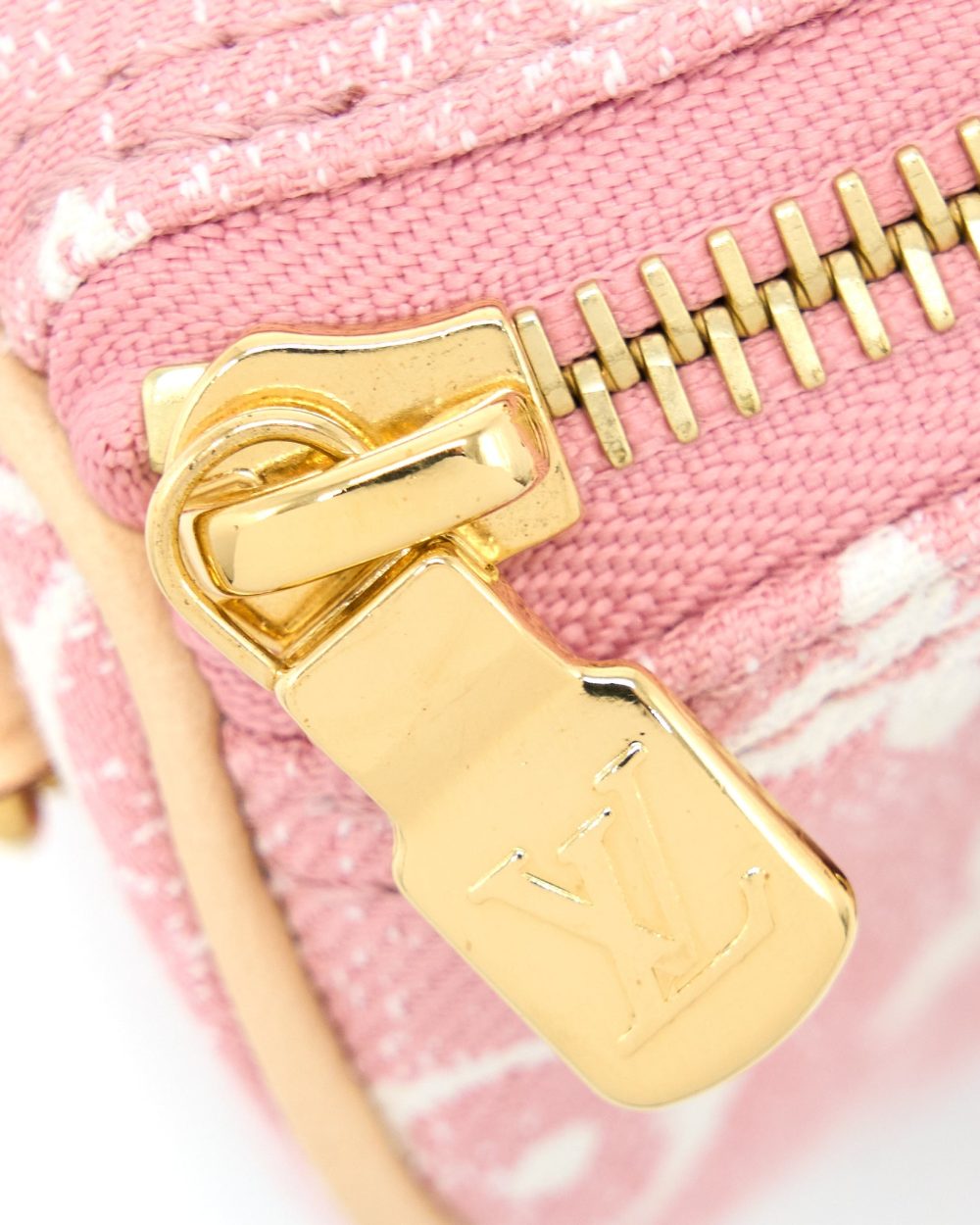 AAA Replica Louis Vuitton LV NANO SPEEDY DENIM MONOGRAM PINK GHW