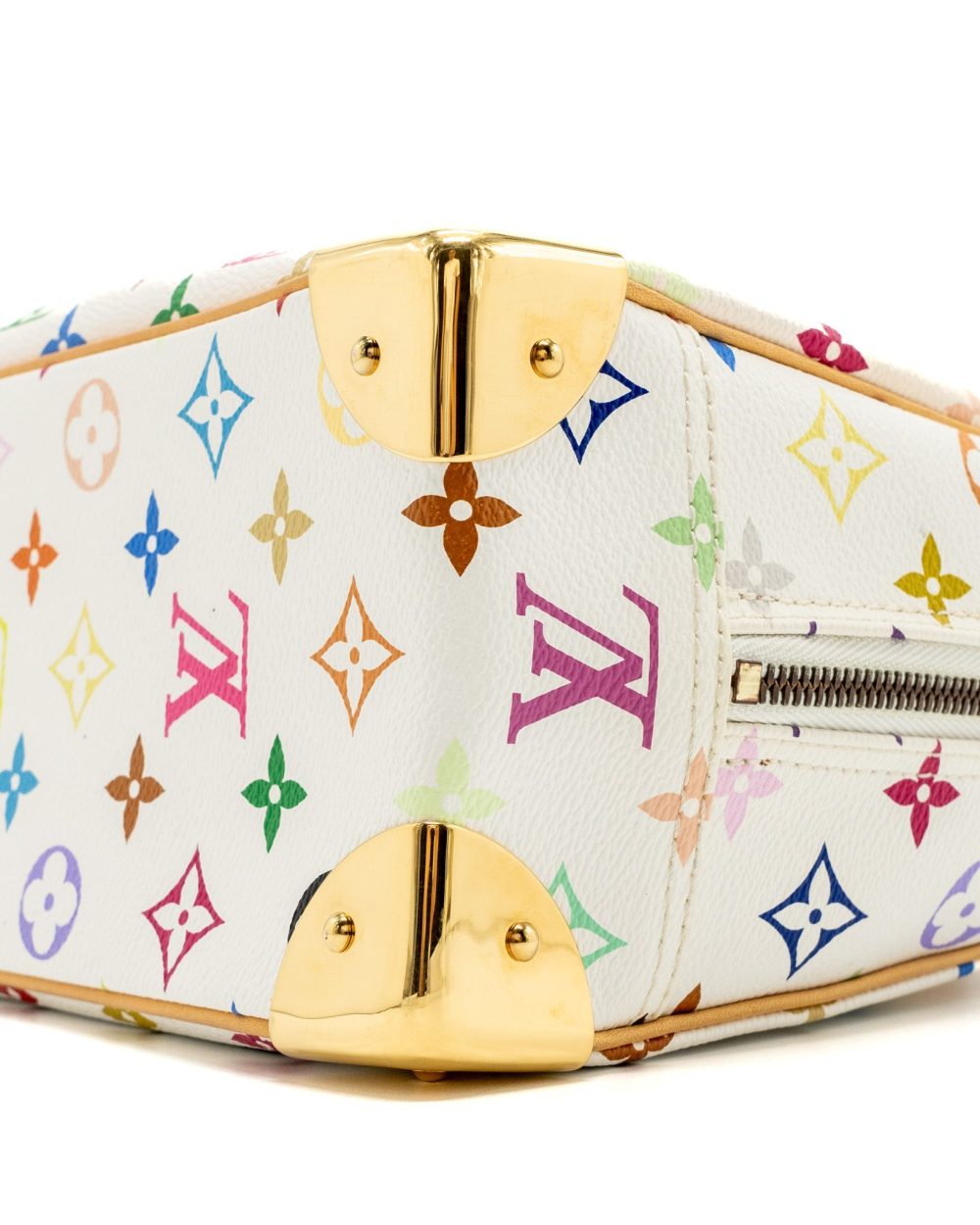 AAA Replica Louis Vuitton LV VINTAGE TOP HANDLE ZIP TOTE BAG WHITE MULTICOLOR MONOGRAM CANVAS GHW