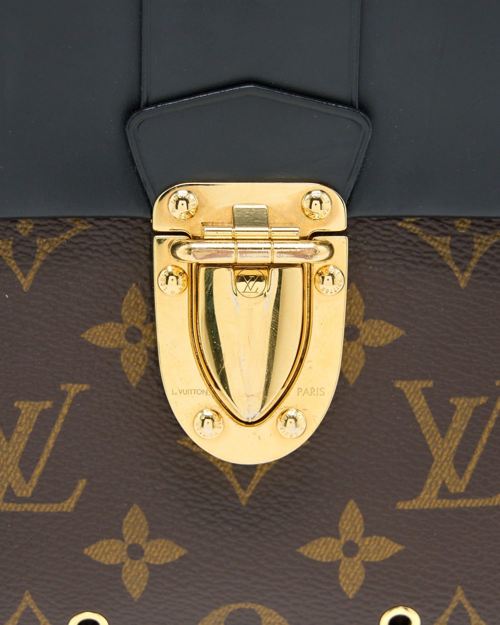 AAA Replica Louis Vuitton LV ONE HANDLE FLAP BAG MM MONOGRAM CANVAS/BLACK GHW