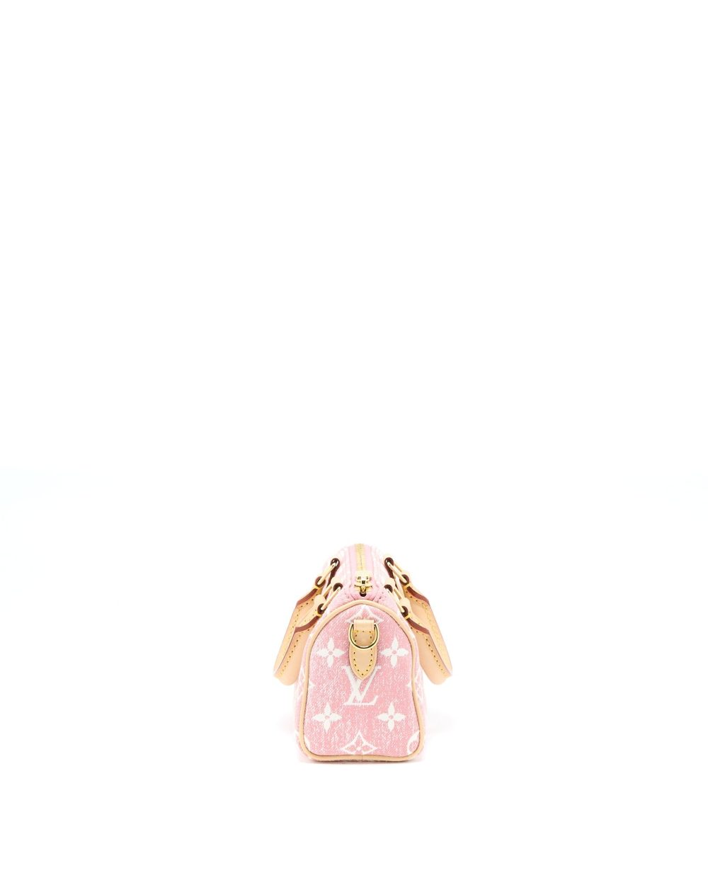 AAA Replica Louis Vuitton LV NANO SPEEDY MONOGRAM JACQUARD DENIM PINK GHW (NEW VERSION)