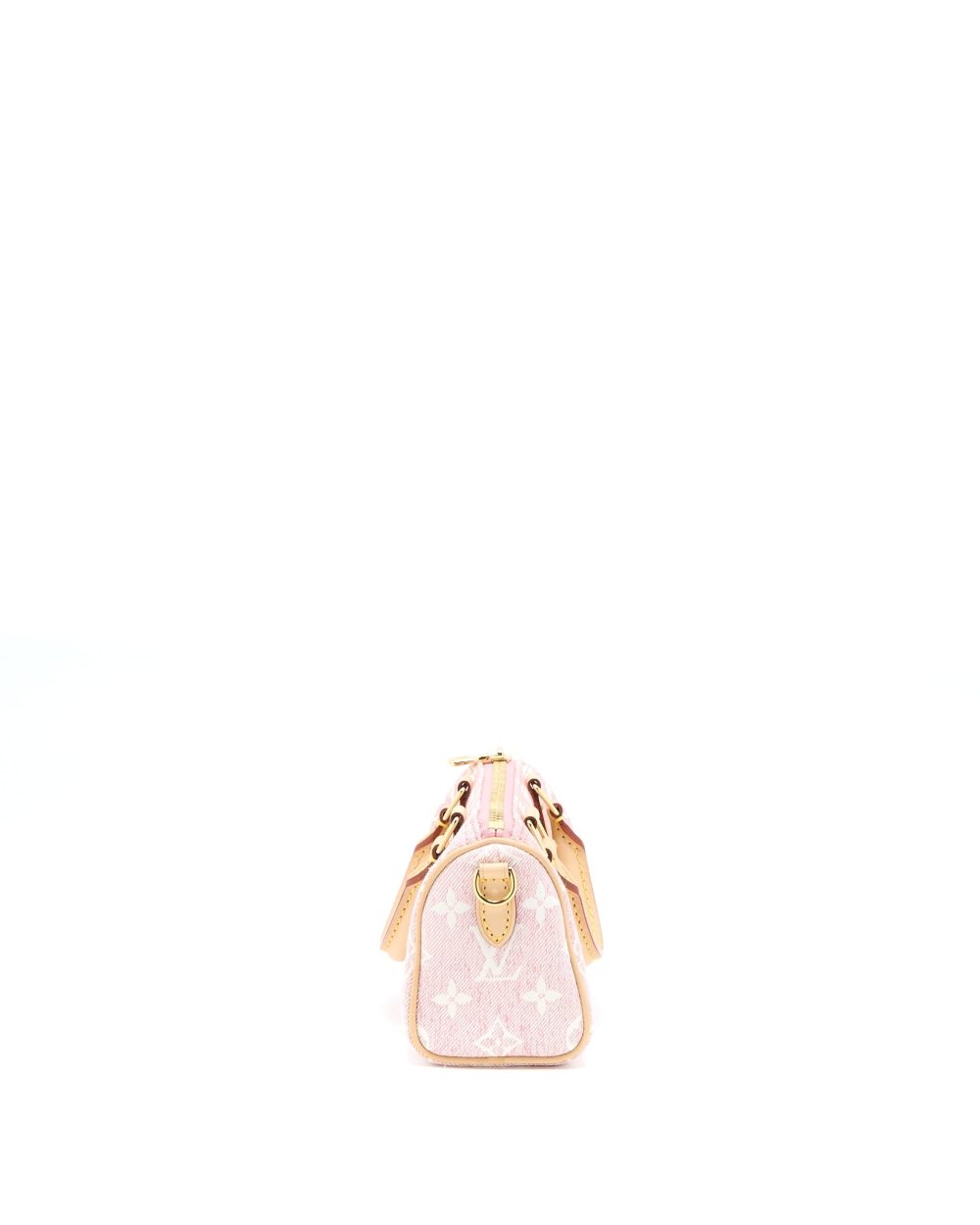 AAA Replica Louis Vuitton LV NANO SPEEDY MONOGRAM JACQUARD DENIM PINK GHW (NEW VERSION)