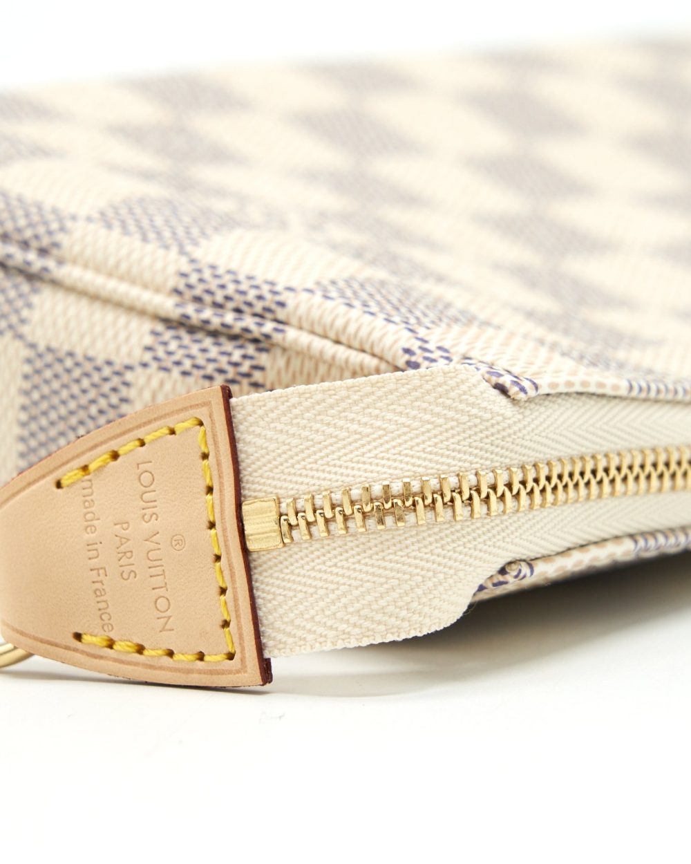 AAA Replica Louis Vuitton LV POCHETTE ACCESSORIES DAMIER AZUR CANVAS GHW