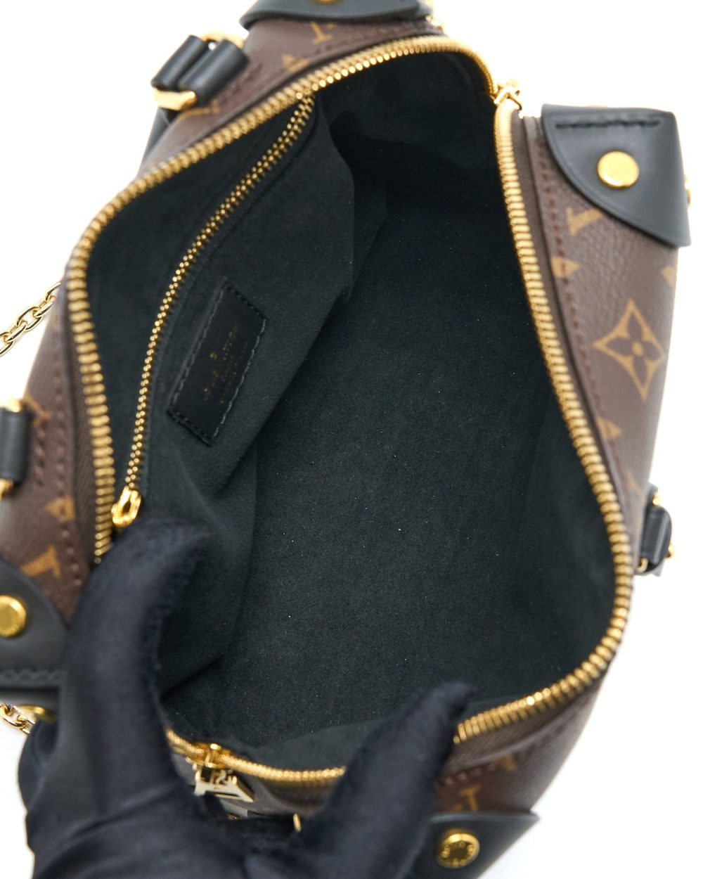 AAA Replica Louis Vuitton LV PETITE MALLE SOUPLE BAG MONOGRAM CANVAS/BLACK GHW