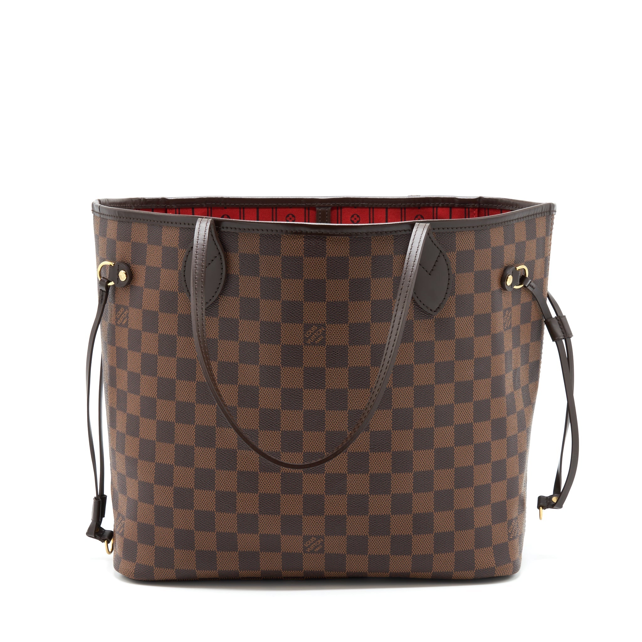AAA Replica Louis Vuitton LV NEVERFULL MM DAMIER EBENE GHW