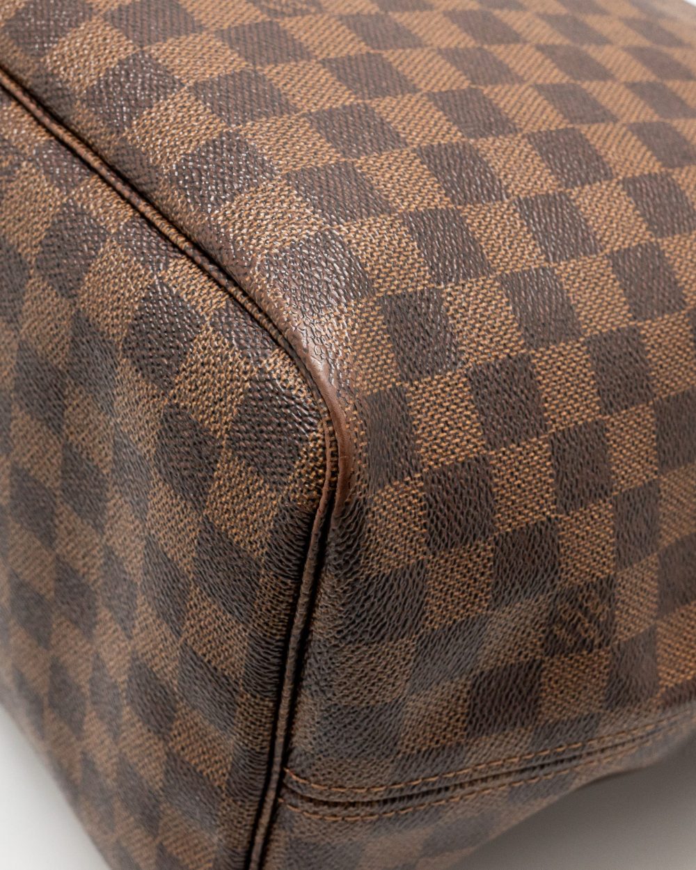 AAA Replica Louis Vuitton LV NEVERFULL GM DAMIER EBENE WITH GHW