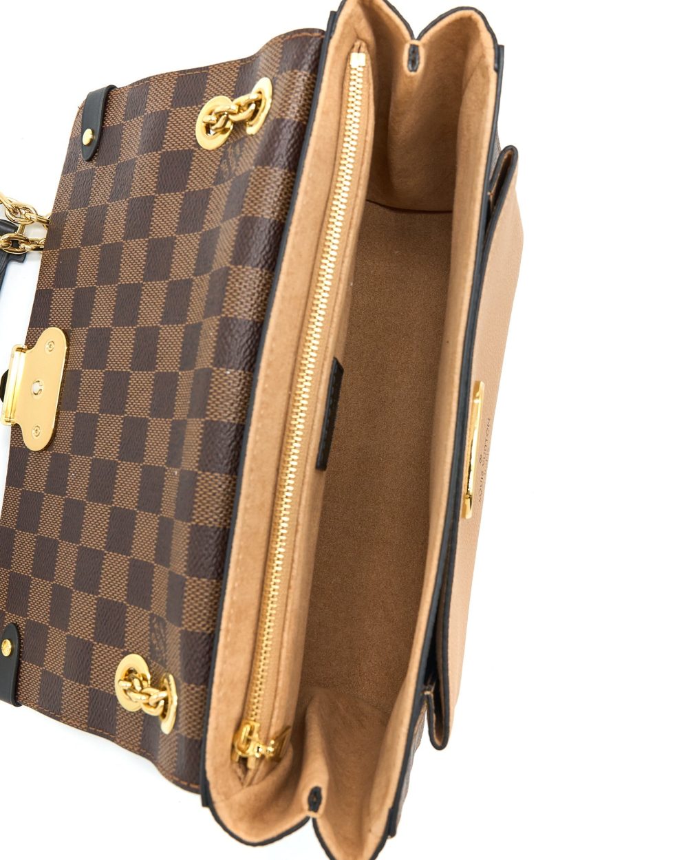 AAA Replica Louis Vuitton LV VAVIN PM DAMIER EBENE CANVAS BEIGE GHW