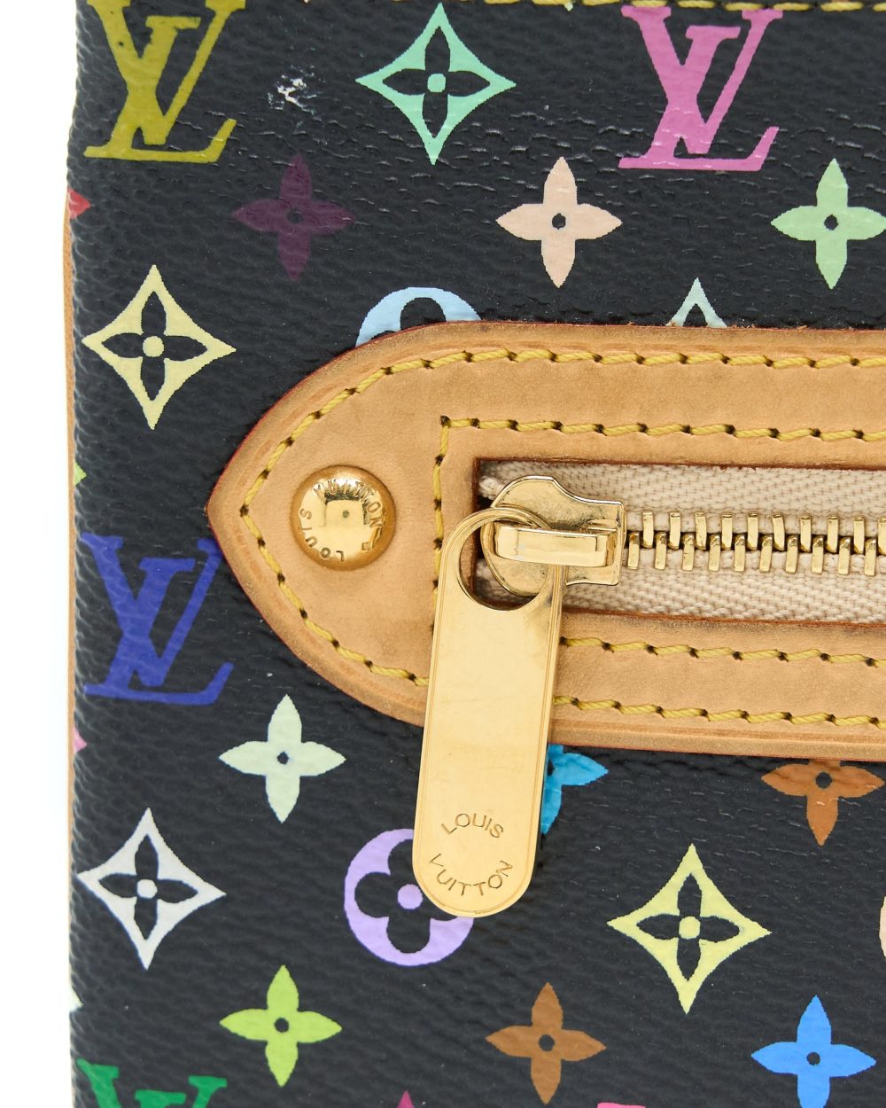 AAA Replica Louis Vuitton LV VINTAGE CLUTCH BLACK/MULTICOLOUR GHW