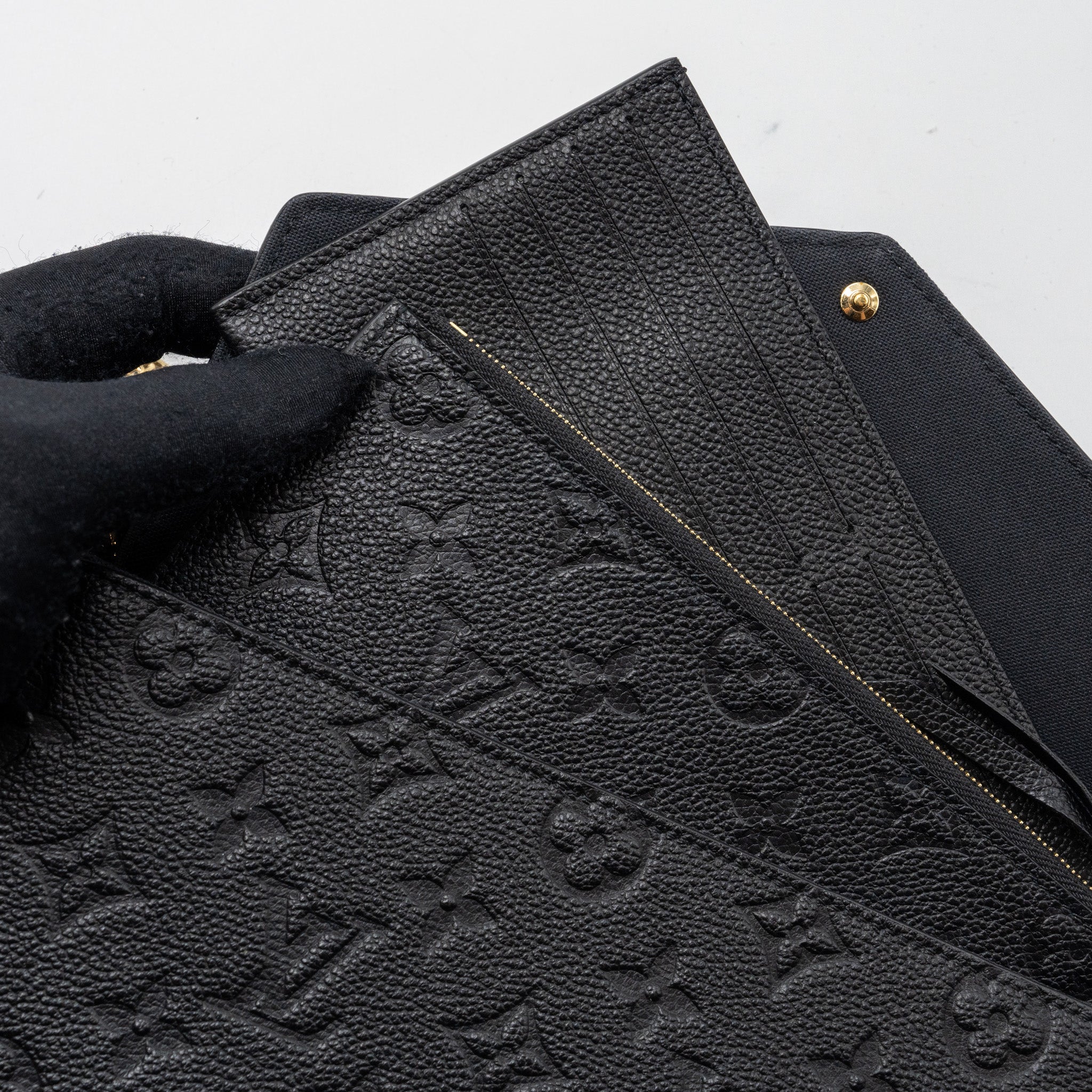 AAA Replica Louis Vuitton LV FELICIE POCHETTE MONOGRAM EMPREINTE BLACK GHW(NEW VERSION)