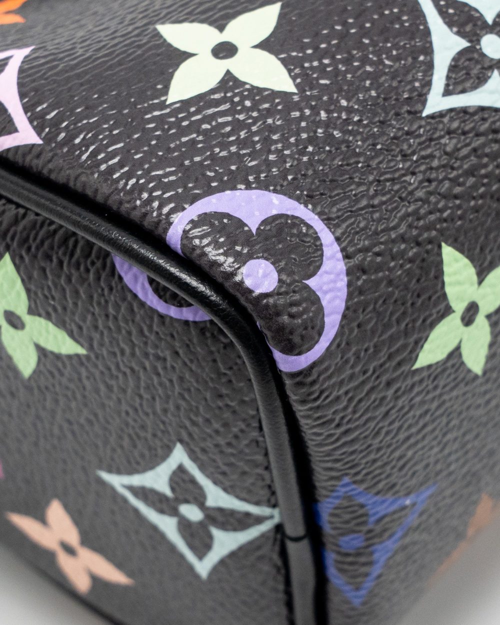 AAA Replica Louis Vuitton LV X TAKASHI MURAKAMI NANO SPEEDY MULTICOLOURED MONOGRAM CANVAS BLACK SHW