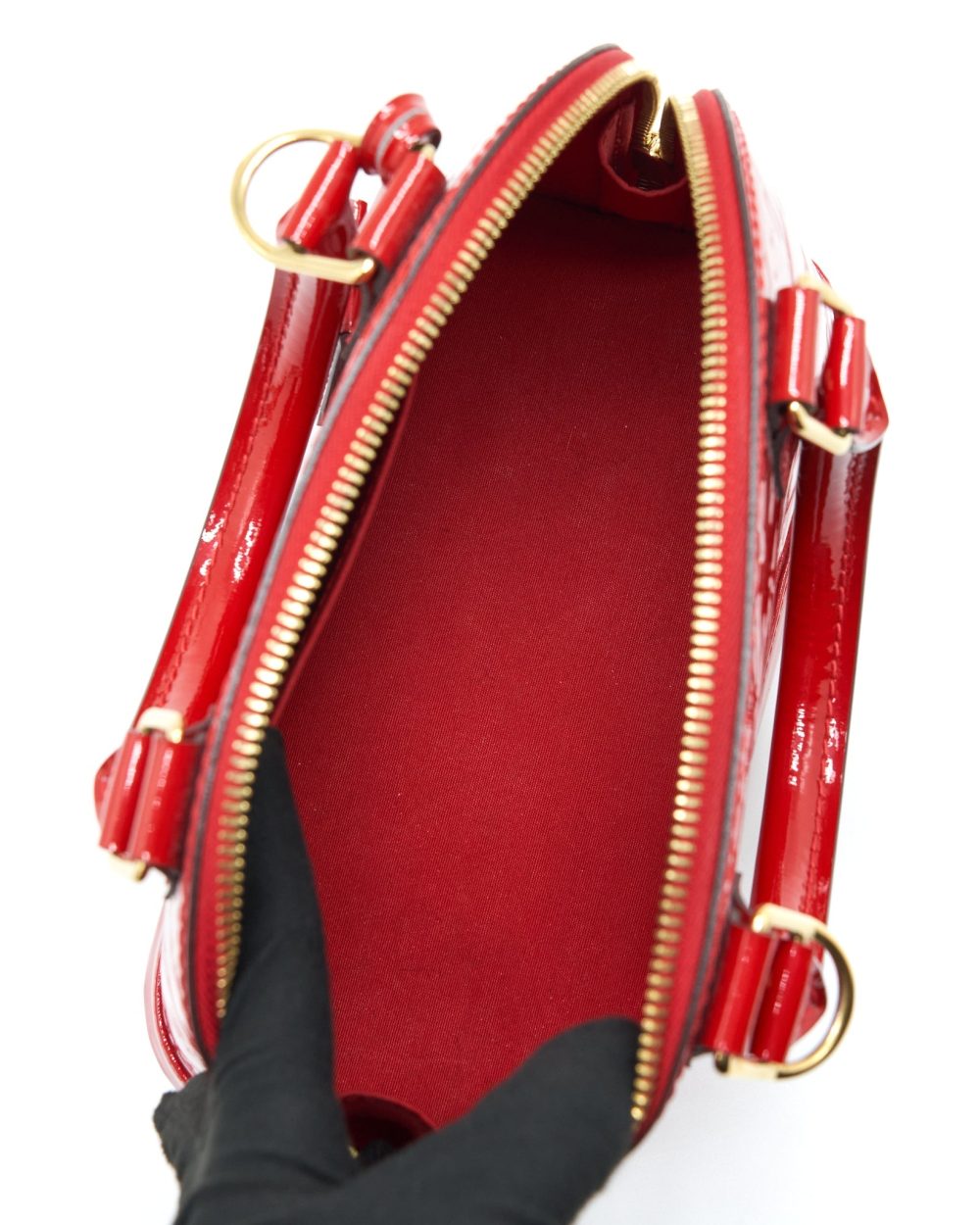 AAA Replica Louis Vuitton LV ALMA BB PATENT RED WITH GHW