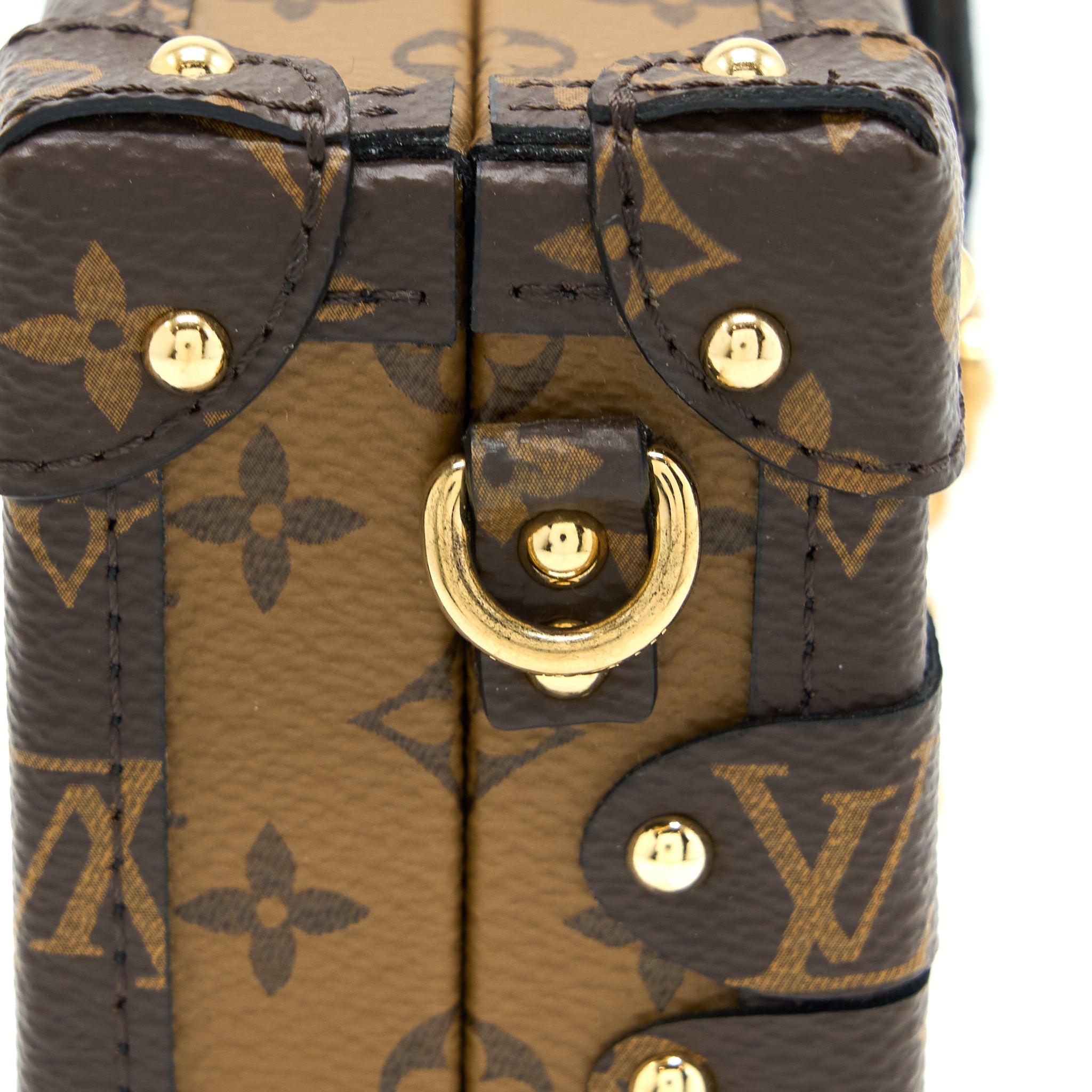 AAA Replica Louis Vuitton LV PETITE MALLE MONAGRAM REVERSE CANVAS GHW