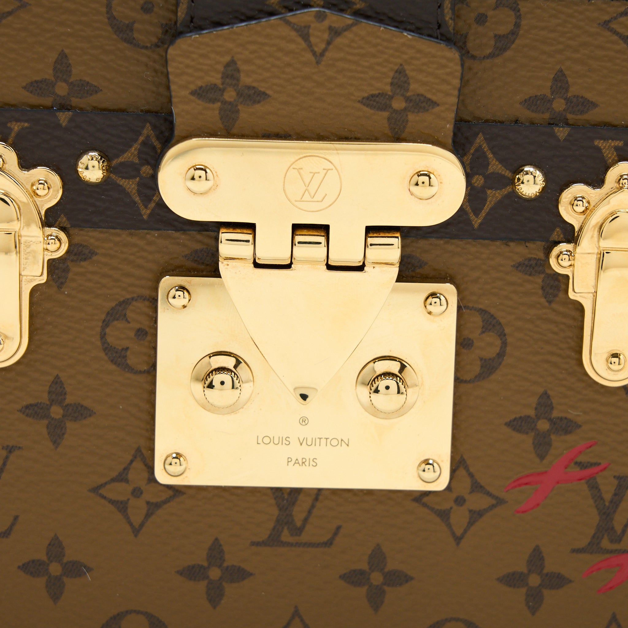 AAA Replica Louis Vuitton LV PETITE MALLE MONAGRAM REVERSE CANVAS GHW