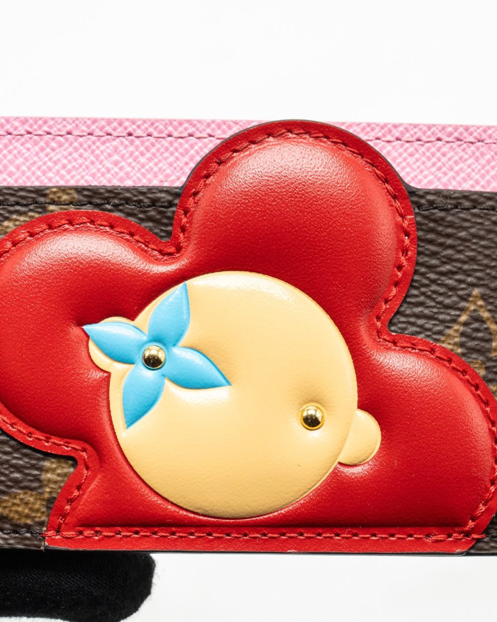 AAA Replica Louis Vuitton LV 2023 CHRISTMAS VIVIENNE CARD HOLDER MONOGRAM CANVAS PALE PINK
