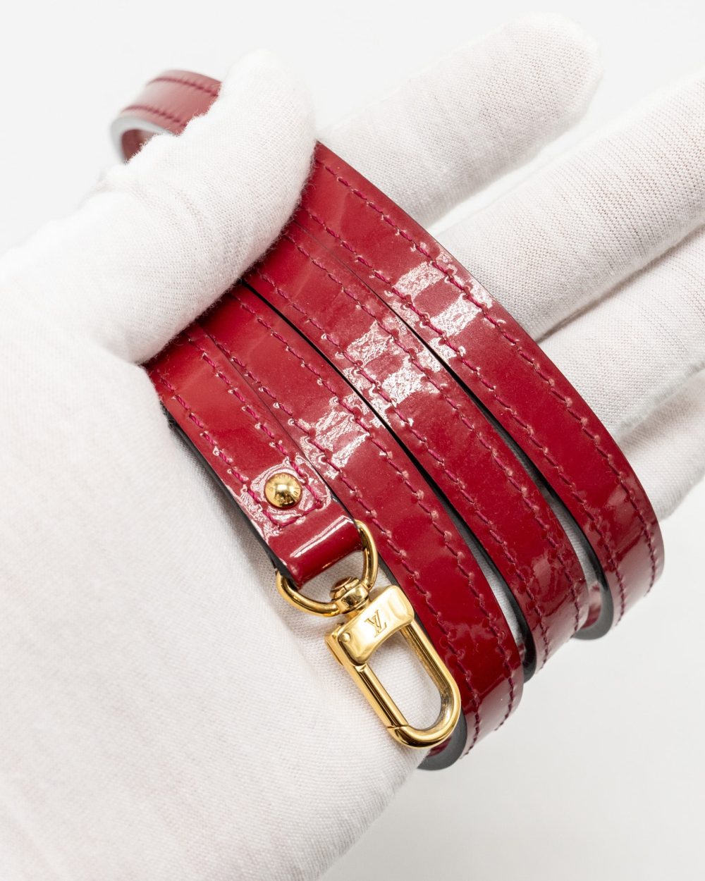 AAA Replica Louis Vuitton LV ALMA BB PATENT INDIAN ROSE GHW