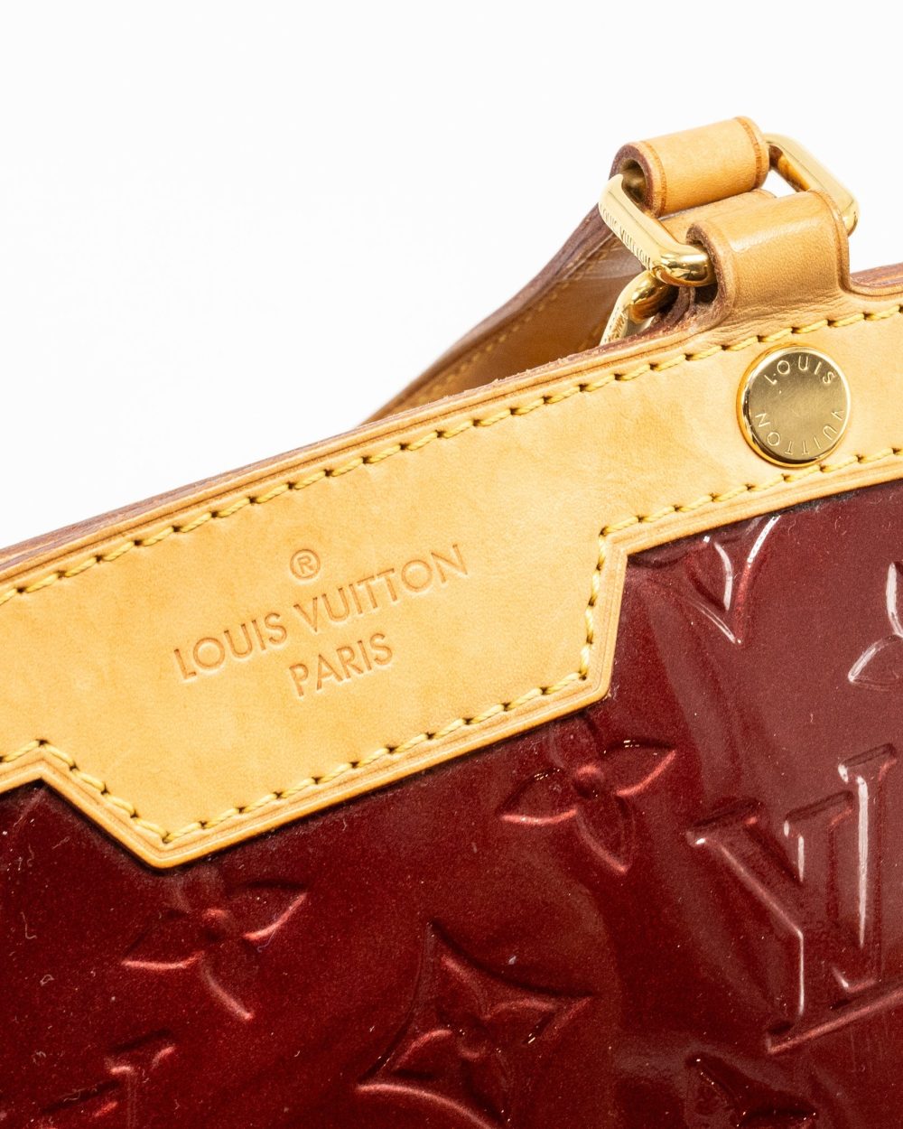 AAA Replica Louis Vuitton LV VERNIS BREA PATENT BURGUNDY AMARANTE GHW
