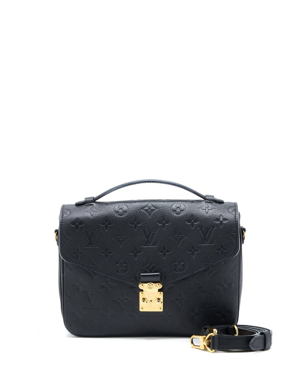 AAA Replica Louis Vuitton LV POCHETTE MÉTIS MONOGRAM EMPREINTE BLACK GHW