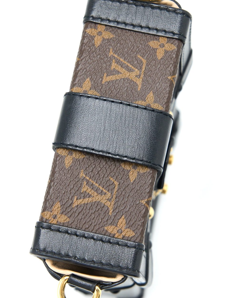 AAA Replica Louis Vuitton LV VERTICAL TRUNK POCHETTE WITH CHAIN MONOGRAM CANVAS GHW