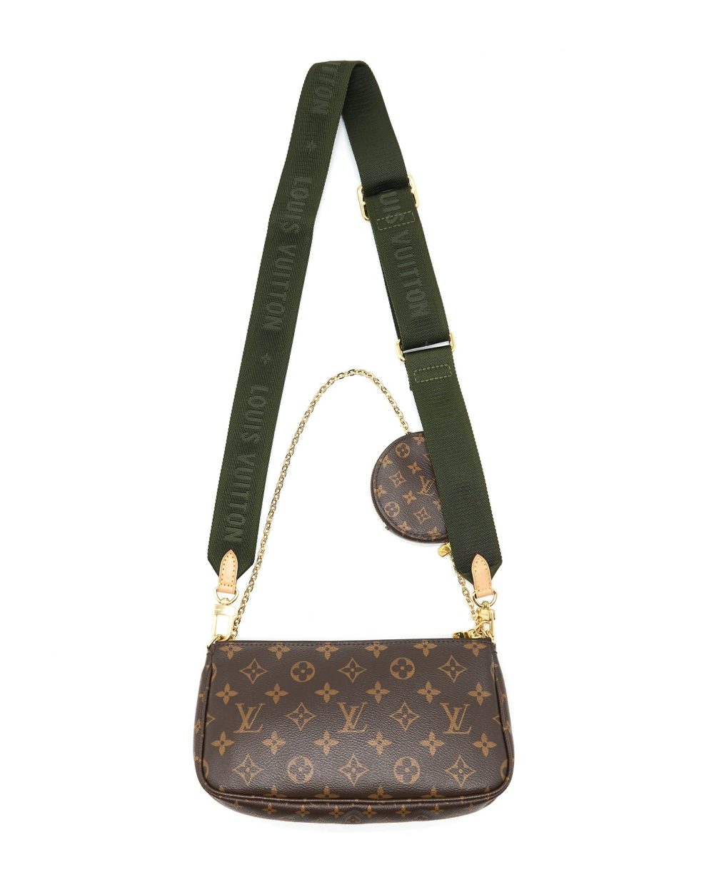 AAA Replica Louis Vuitton LV MULTI POCHETTE KHAKI STRAP 2020