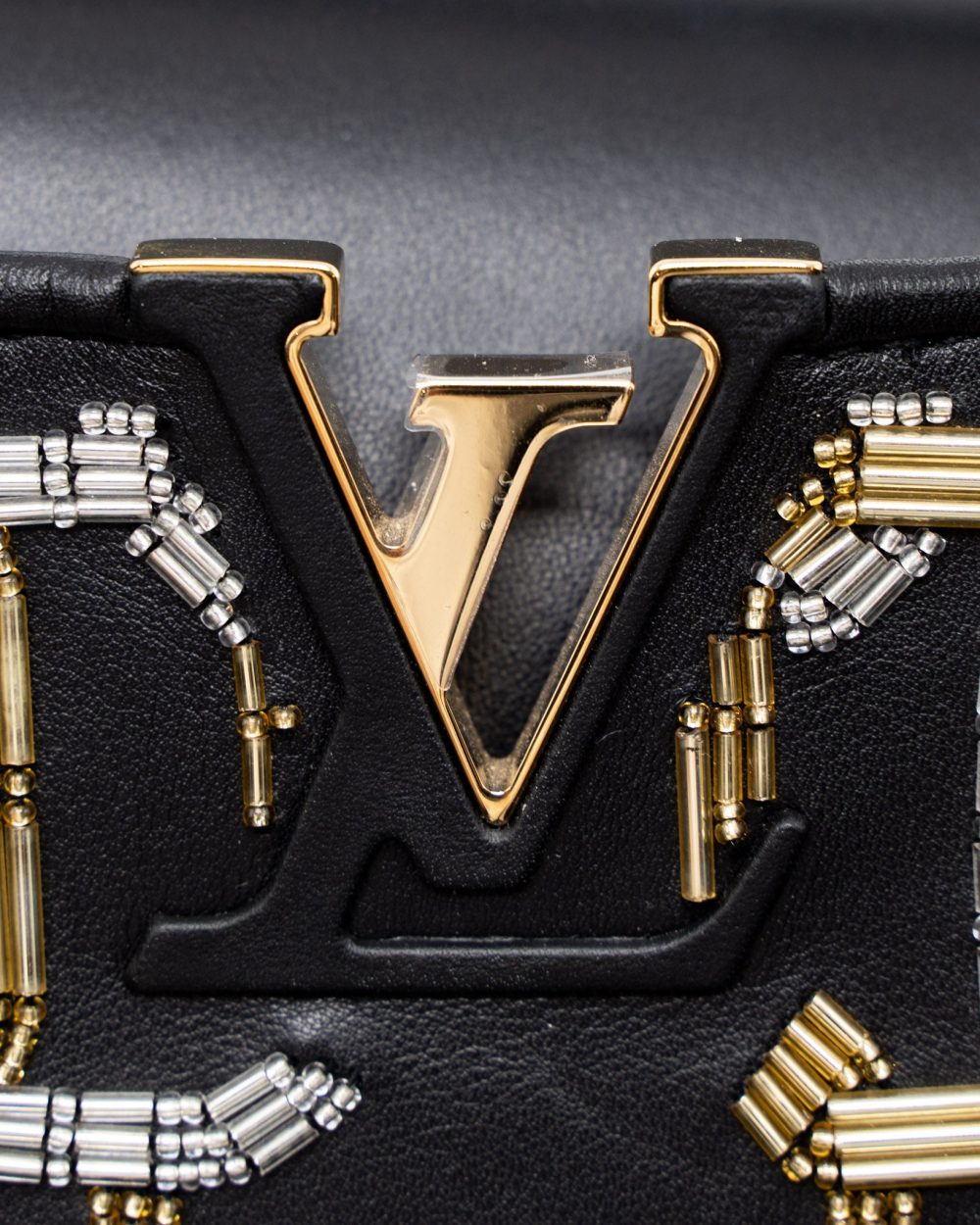 AAA Replica Louis Vuitton LV CAPUCINES BB 21FW LIMITED EDITION CALFSKIN BLACK/MULTICOLOUR GHW