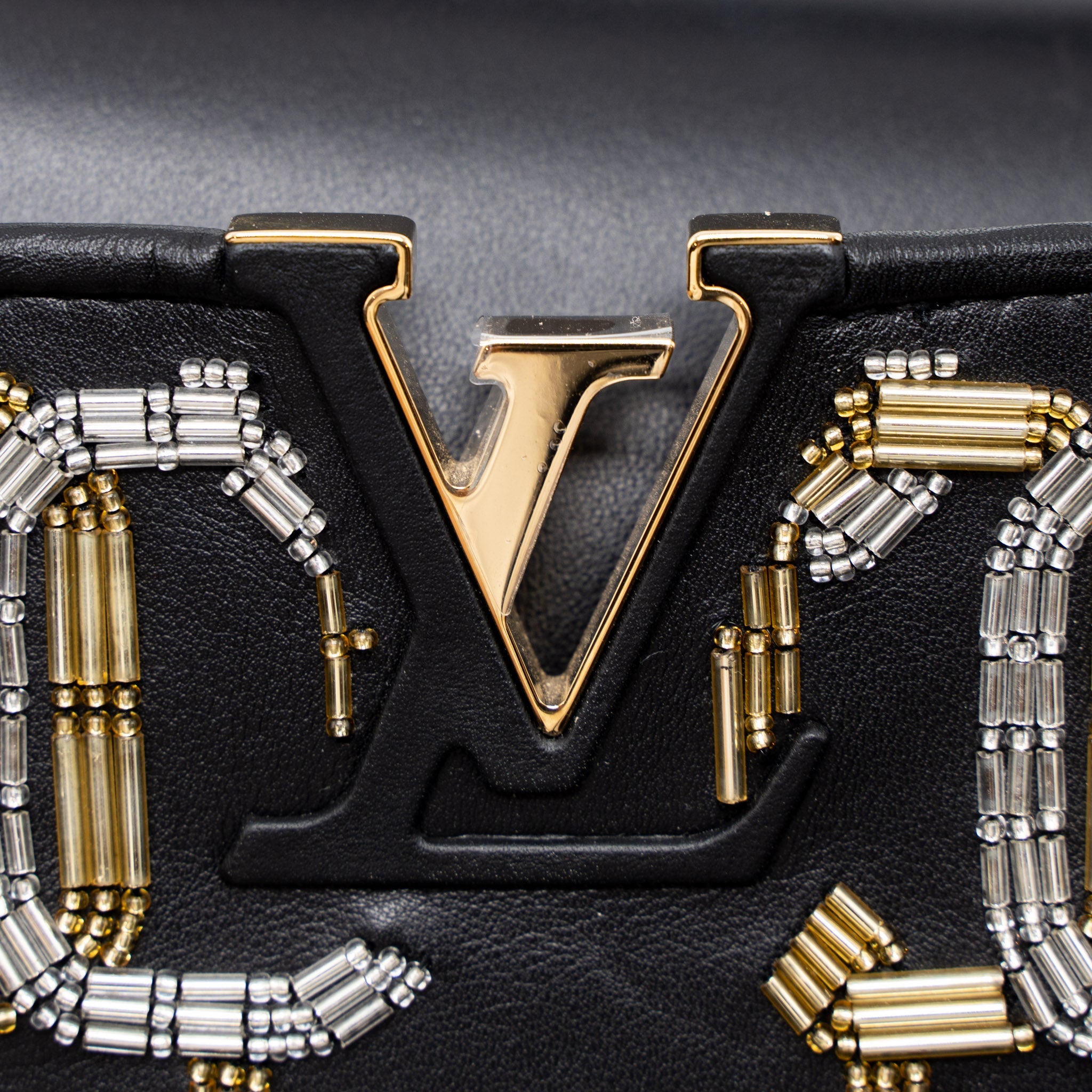 AAA Replica Louis Vuitton LV CAPUCINES BB 21FW LIMITED EDITION CALFSKIN BLACK/MULTICOLOUR GHW
