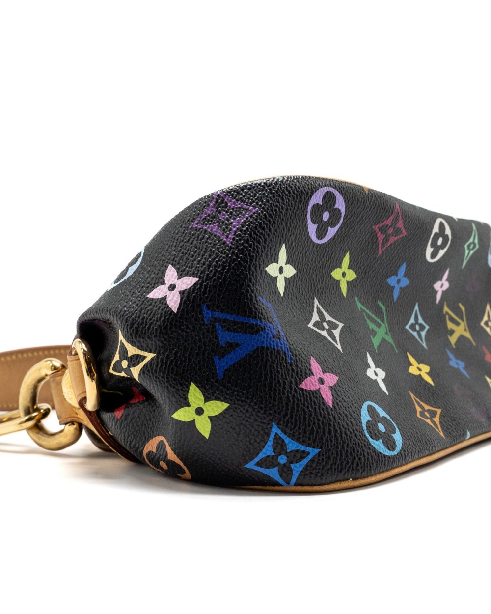 AAA Replica Louis Vuitton LV VINTAGE SHOULDER BAG BLACK/MULTICOLOUR MONOGRAM CANVAS GHW