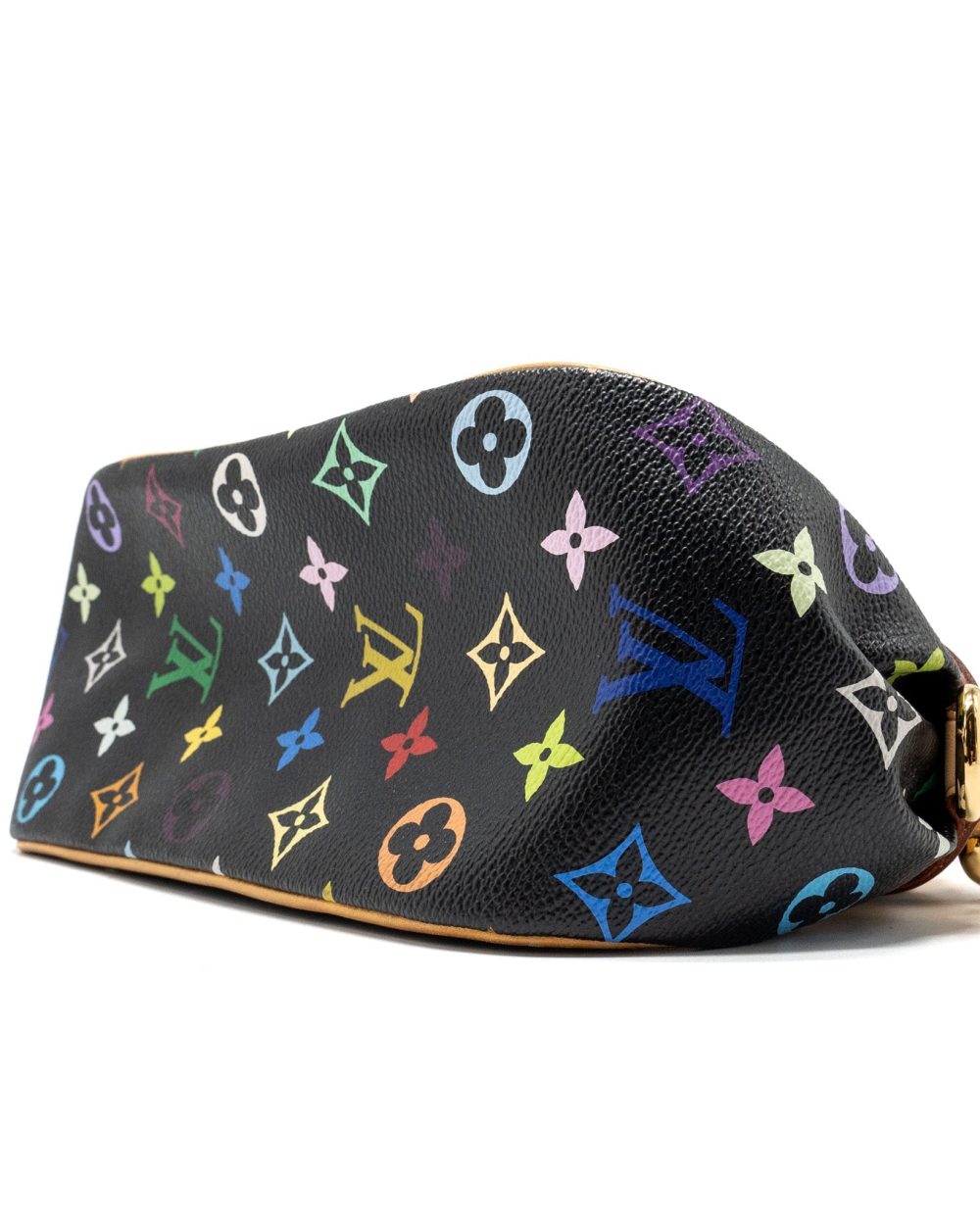 AAA Replica Louis Vuitton LV VINTAGE SHOULDER BAG BLACK/MULTICOLOUR MONOGRAM CANVAS GHW