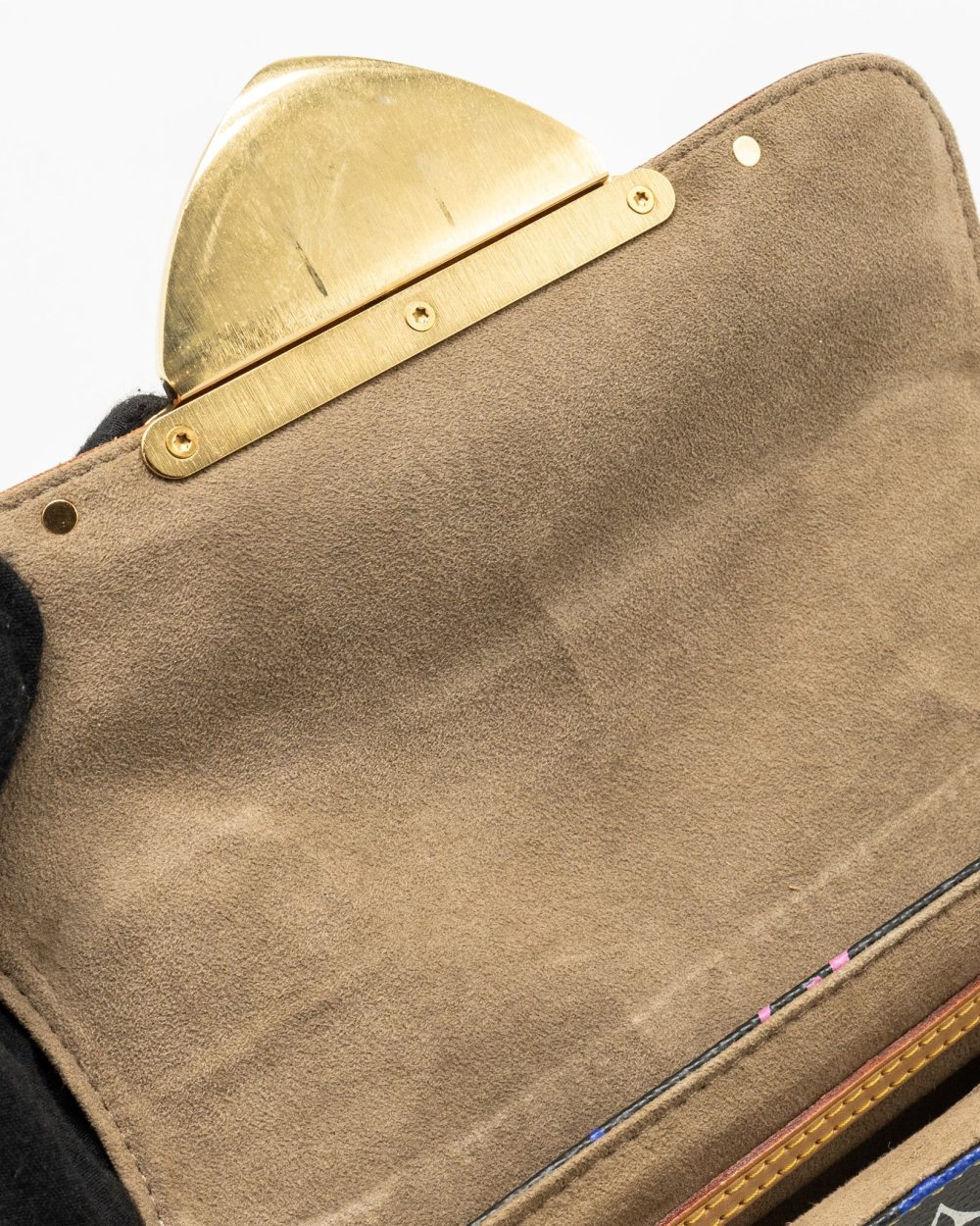 AAA Replica Louis Vuitton LV VINTAGE SHOULDER BAG BLACK/MULTICOLOUR MONOGRAM CANVAS GHW