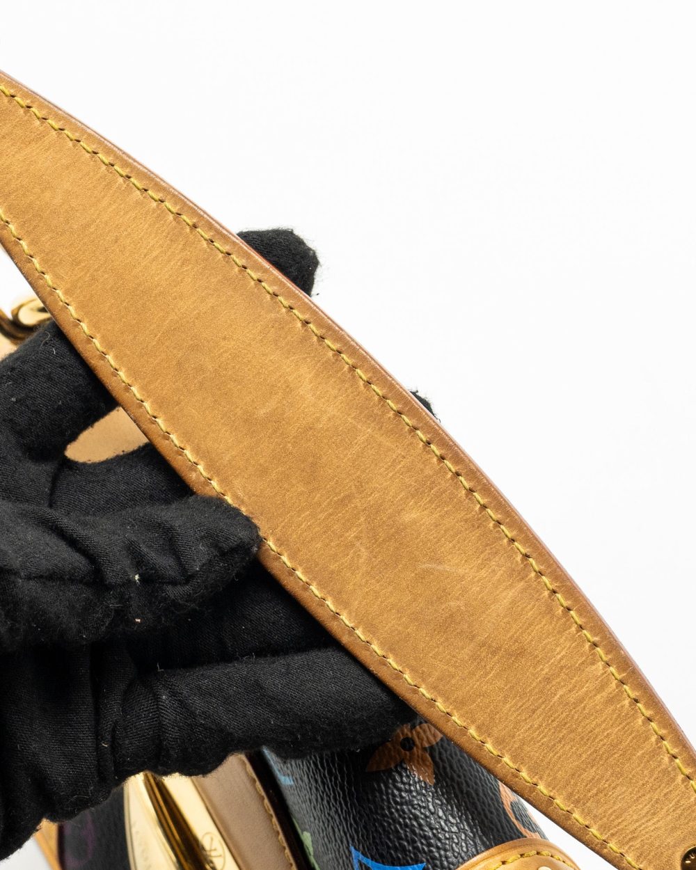 AAA Replica Louis Vuitton LV VINTAGE SHOULDER BAG BLACK/MULTICOLOUR MONOGRAM CANVAS GHW
