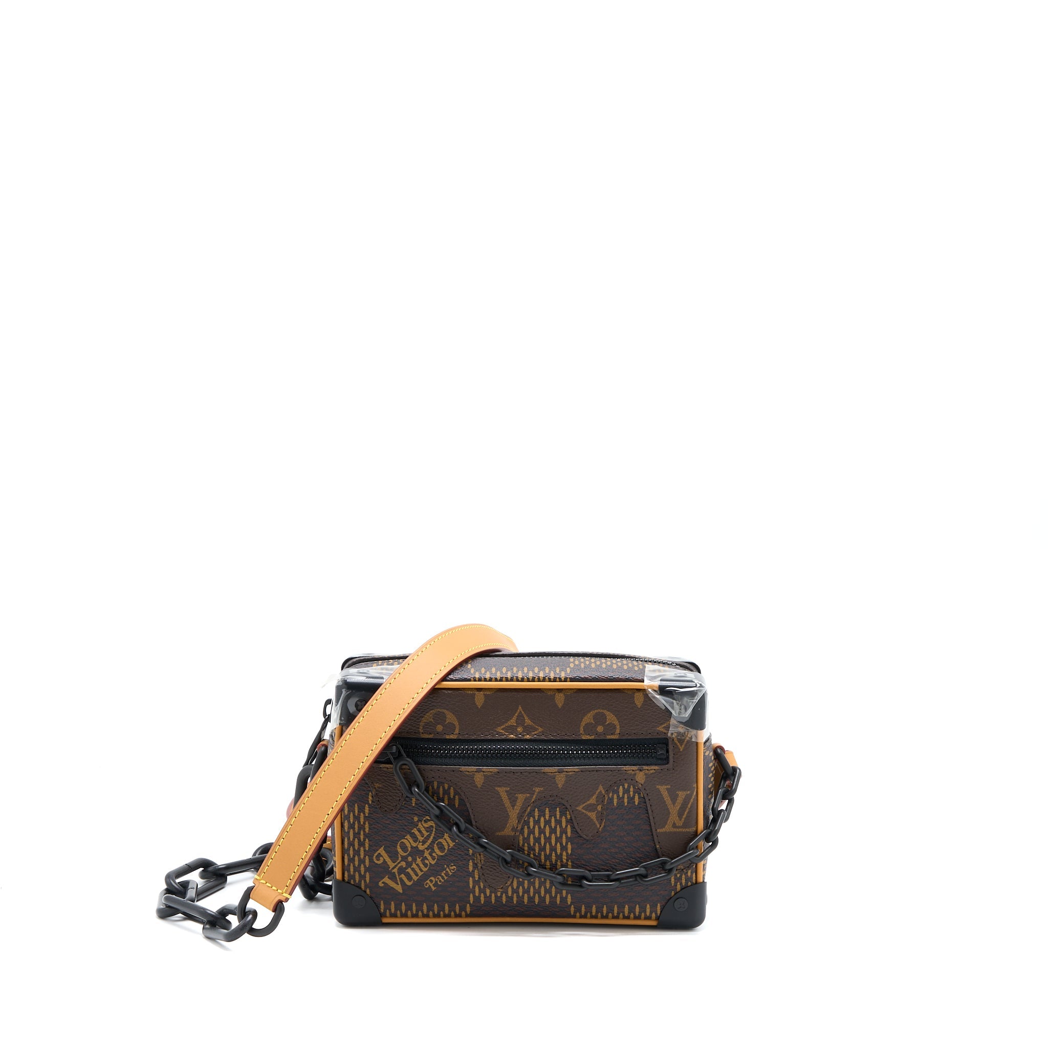 AAA Replica Louis Vuitton LV MINI SOFT TRUNK LIMITED EDITION SUTURES TOILES BLACK HARDWARE
