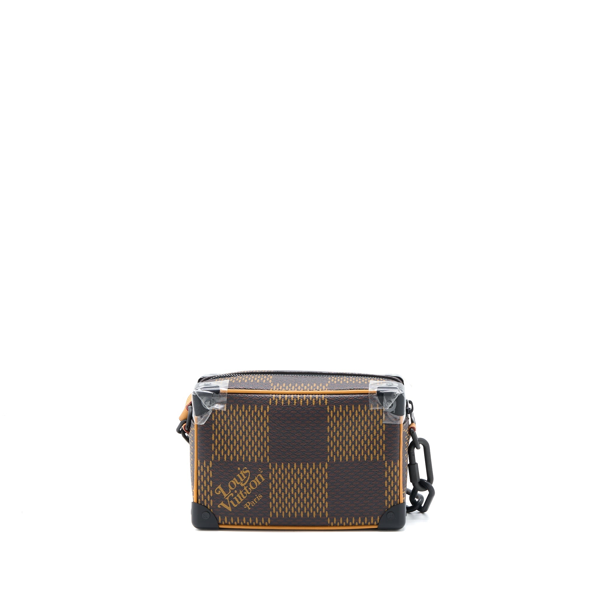 AAA Replica Louis Vuitton LV MINI SOFT TRUNK LIMITED EDITION SUTURES TOILES BLACK HARDWARE